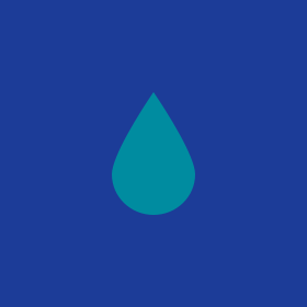 Blue raindrop for financial tip